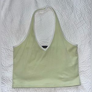 Brandy Melville sage green halter top